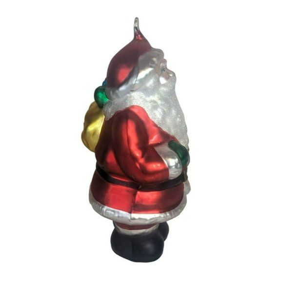 Vintage Blown Glass Santa Claus With Sack of Presents Christmas Figurine 10-Inch - Picture 3 of 6